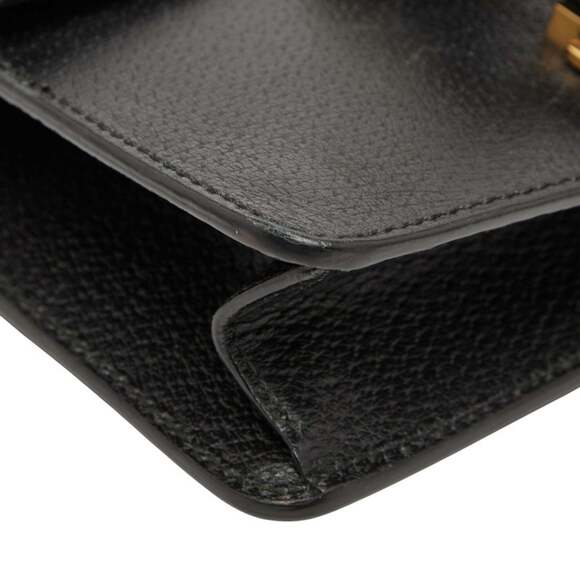 GUCCI Authentic Black Leather Shoulder Bag - Picture 5 of 12